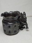 Meriden   Co  Silverplate Squirrel No Glass Eyes Figural Toothpick Holder 2 Inch