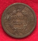 1849 Braided Hair Us Large Cent Copper Coin - Free Shipping
