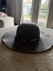 Set Of 4 Girls    Wide-brim Felt Hats     Blue  Burgundy  Gray   Camel     19   