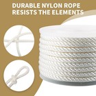1 2 100ft White Solid Braid Nylon Rope