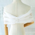 Women Pleated Tulle Sheer Wrap Wedding Bridal Off The Shoulder Formal Shawl