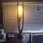Mid Century Danish Modern Modeline Table floor Lamp  Adrian Pearsall  Walnut 40 