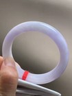 57mm Natural 100  Icy Lavender Purple Jadeite Jade Bangle Bracelet   grade A   