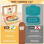 Wooden Tooth Boxes Lost Teeth Box Wooden Baby Tooth Holder Toddler Milk Teeth