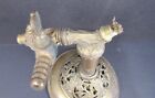 Antique Victorian Sconce Pierced Design Gas   Electric Brass Fancy Light Fixture