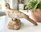 Antique French Cast Iron Decorative Bird Garden Display Patina Rustic Farmhouse