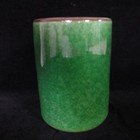 Vintage Chinese Natural Green Crackle Glaze Porcelain Brush Pot Pen Holder