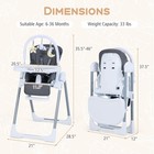 Foldable Baby High Chair For Babies   Toddlers W adjustable Height Relining Seat