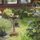 Outsunny Antique Bird Bath With Planter Pedestal Birdbath Bowl  Bronze