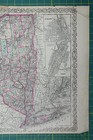 New York Vintage Original Antique 1870 Colton World Atlas Map