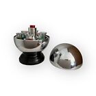 Vintage Mcm Bowling Ball Chrome Liquor Pump Dispenser Decanter W 6 Shot Glasses