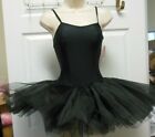Capezio Platter Tutu Graduated On Adjustable Strap Leotard Blk White Adlt 10894w