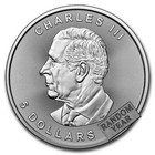 Random Year - 1 Oz Canadian Silver Maple Leaf  5 Coin  9999 Fine Silver - Bu