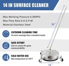 Janz 14  Pressure Washer Surface Cleaner With 4 14 Inch  Silvery White 