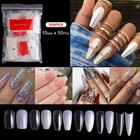 500pcs box Stiletto French False Nail Tips Full half Cover Acrylic Gel Nail Art   
