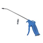13  Long Offset Angle Nozzle Air Blow Gun With Pistol Grip Brass Pistol Blue