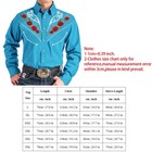 Mens Casual Turndown Collar Shirt Western Cowboy Long Sleeve Retro Printed Shirt