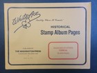 White Ace Railroads On Stamps 7 Topical Album Pages Original Envelope Trains