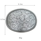 Silvery Belt Engraved Oval Antique Copper Finish Western Cowboy Belt Buckle Us