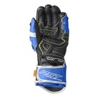 Rst Gp D30 Black blue Race Track Sport Leather Motorcycle Gloves 2xl