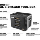 3 Drawer Tool Box With 22 Dividers  50 Lb Capacity Heavy-duty Stackable Tool