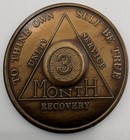 Aa Month Sobriety Chips 2 Month 3 Month 6 Month Bronze Recovery Medallions