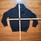 Polo Ralph Lauren Sweater Mens Xl Black Half Zip Mockneck Pullover Pony