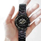 Personalized Harley Motor Racing Davidsonn Black Stainless Steel Watch For Men
