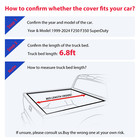 Frp Hard Tri-fold Bed Tonneau Cover For 1999-2025 F250 F350 Superduty 6 8ft