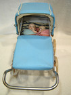 Vintage Mid Century French Doll Carriage Pram Buggy France