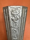 Vintage French 1930s 40s Art Deco Silver Plated Cast Pewter Floral Vase Planter