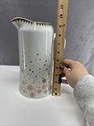222fifth Festive Holidays Pitcher White Gold Snowflakes Solstice Winter Holidays