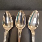 Lot Of 3 Antique Silver Serving Spoons 7  Swedish 1809 1814 Stockholm Zethelius
