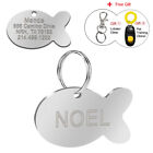 Personalized Dog Tag Stainless Steel Cat Pet Id Collar Tag Engraved Free Clicker