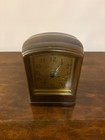 Pottery Barn Battery Refrigerator Clock Art Deco Vintage Style Bronze Finish 