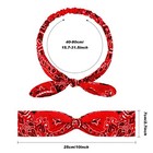 2 Pcs Bandana Headband For Women  Knot Retro Paisley Print Bandana 4th Of Red