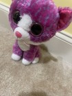 2017 Ty Baby Beanie Boo Medium 9    Charlotte Pink Purple Kitty Cat Claires No Tag