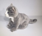 Toys R Us Animal Alley Realistic Gray Tabby Cat Kitten Plush Stuffed Toy 8  Guc