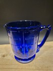 Vintage Antique Style Cobalt Blue Depression Glass Measuring Cup