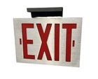 Vintage Dual Light Excalibur Exit Sign 9x10 5 Die Cast Aluminum As Is Untested