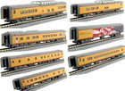 Kato 106086 N Scale Union Pacific Up Excursion Train Seven Car Set 106-086