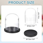 Glass Cloche Display Dome  6 6  X 5 9  Glass Dome Display Case  Black