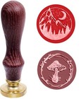 Wax Seal Stamp Set - 6 Pcs Copper Seals   Wooden Handle  Wax Kit For Cards   Gif