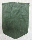 Handmade Olive Green Fabric Belt Pouch With Green   Black Trim Inner Pockets