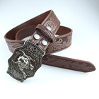 Western Belt Handmade Strap Men s Leather   Buckle Cowboy Rodeo Belt