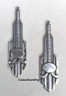  0183 Antiqued Sterling Silver Plated Art Deco Drop W top Hang Ring - 2 Pc Lot