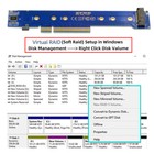 Low Profile Dual 2x Nvme M 2 Ssd To Pcie Express Gen4 X8 X16 Raid Vroc Adapter