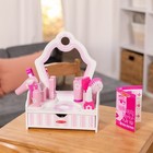 Melissa   Doug Wooden Beauty Salon Vanity Play Set 18pc    wa 