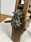 Antique 1898 Anchor Brand Wood Hand Crank Mounted Clothes Wringer  9141