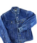 Vintage Lee Rider Denim Blue Jean Jacket Student Youth Size 18 Acid Wash 19x23 5